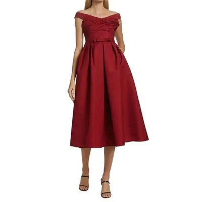 Elegáns, rövid ujjú alkalmi midi ruha